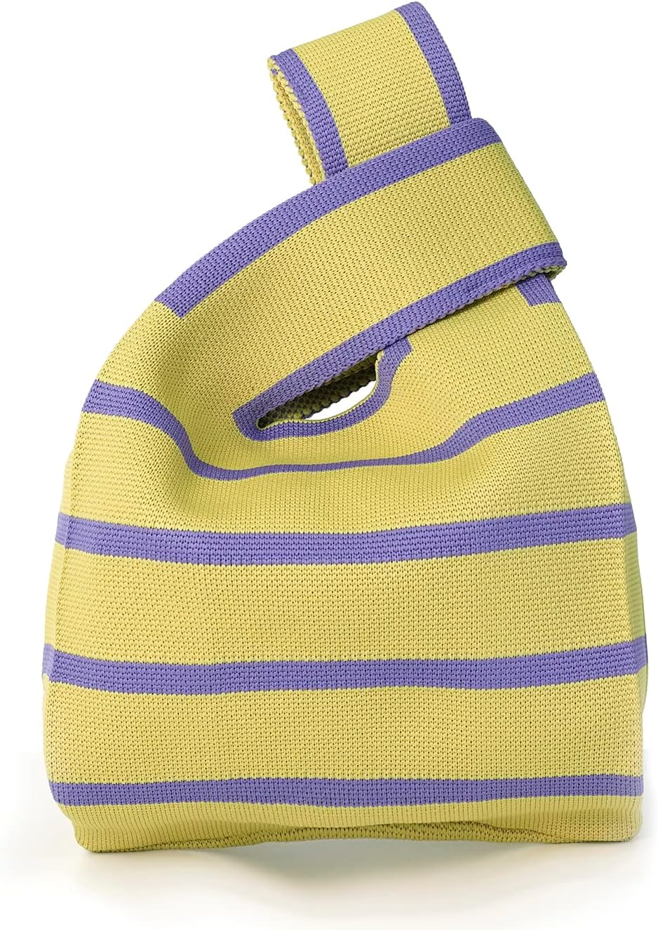 Colour Print Shoulder Bag for Women Fashion Tote Bag Small Hobo Handbag Purse Clucth Light Knit Top Handle Bag